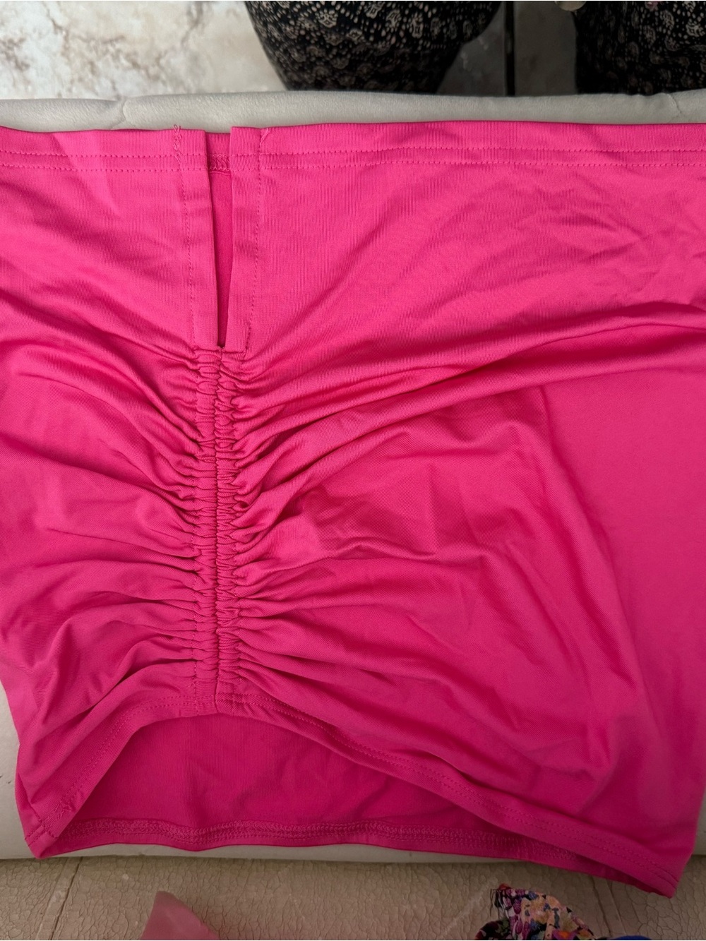 Hot Pink Ruched Tube Top